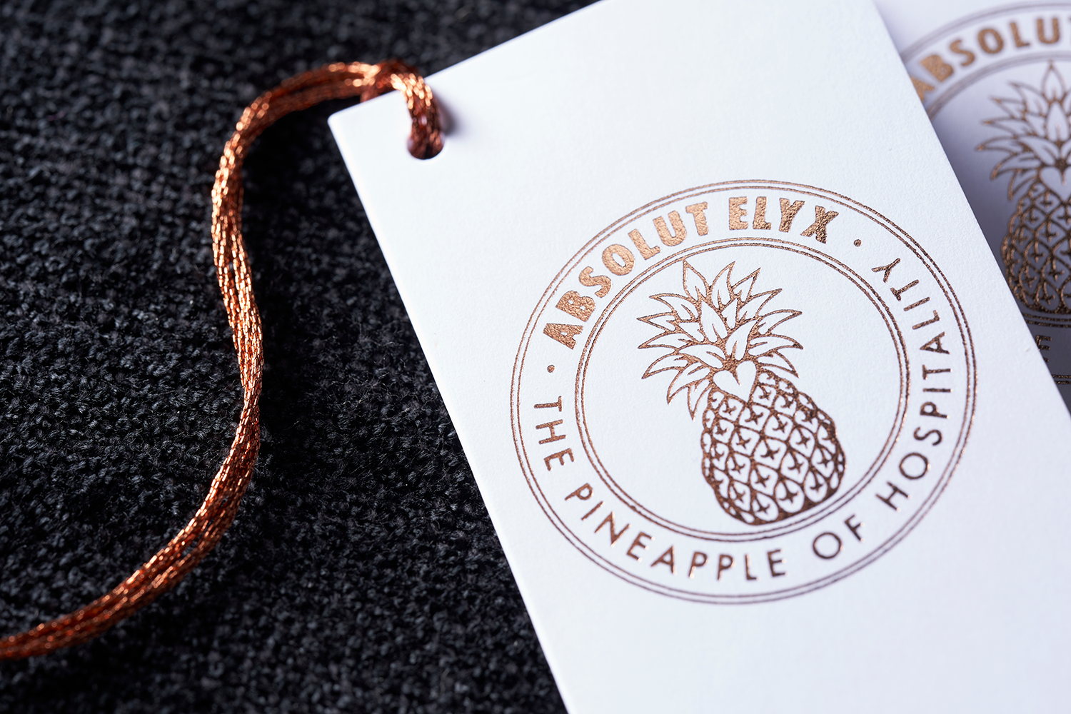 Absolut Elyx Foiled Tags